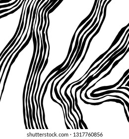 Brush grunge pattern. White and black vector.