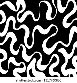 Brush grunge pattern. White and black vector.