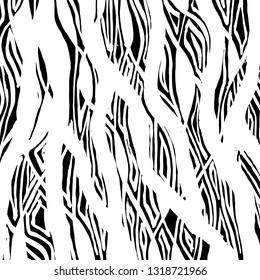 Brush grunge pattern. White and black vector.
