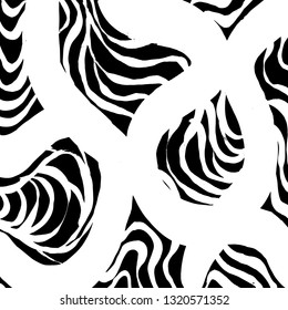Brush grunge pattern. White and black vector.