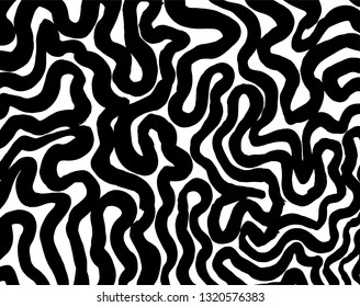 Brush grunge pattern. White and black vector.