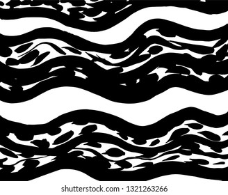 Brush grunge pattern. White and black vector.