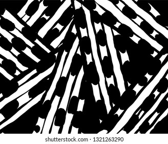 Brush grunge pattern. White and black vector.