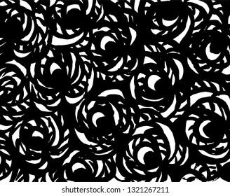 Brush grunge pattern. White and black vector.