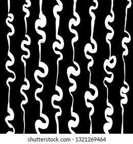 Brush grunge pattern. White and black vector.
