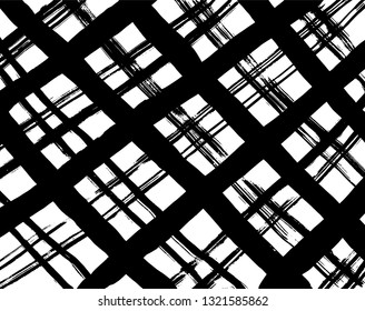 Brush grunge pattern. White and black vector.