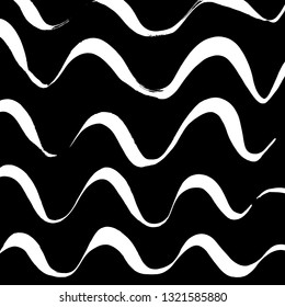 Brush grunge pattern. White and black vector.