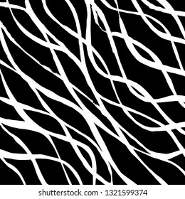 Brush grunge pattern. White and black vector.