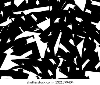 Brush grunge pattern. White and black vector.