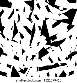 Brush grunge pattern. White and black vector.