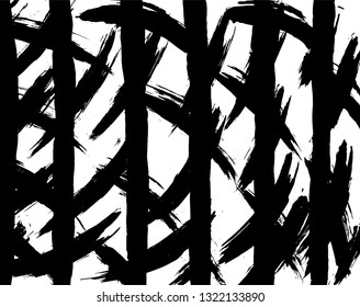 Brush grunge pattern. White and black vector.
