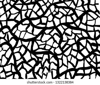 Brush grunge pattern. White and black vector.