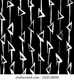 Brush grunge pattern. White and black vector.