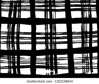 Brush grunge pattern. White and black vector.
