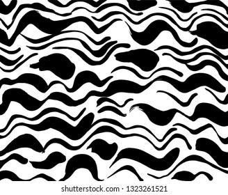 Brush grunge pattern. White and black vector.