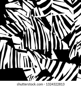 Brush grunge pattern. White and black vector.