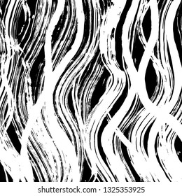 Brush grunge pattern. White and black vector.