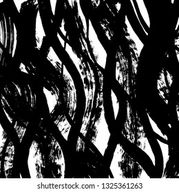 Brush grunge pattern. White and black vector.