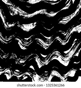 Brush grunge pattern. White and black vector.