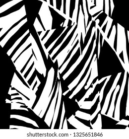 Brush grunge pattern. White and black vector.