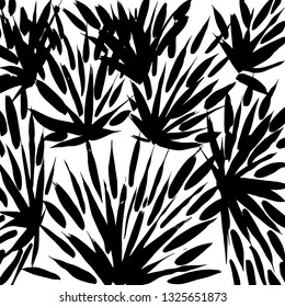 Brush grunge pattern. White and black vector.