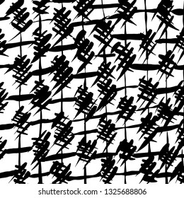 Brush grunge pattern. White and black vector.