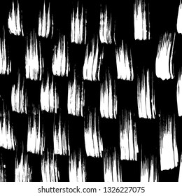 Brush grunge pattern. White and black vector.
