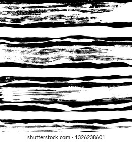 Brush grunge pattern. White and black vector.