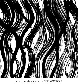 Brush grunge pattern. White and black vector.