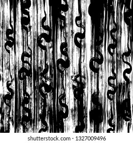 Brush grunge pattern. White and black vector.