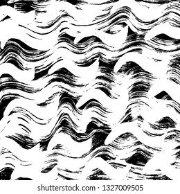 Brush grunge pattern. White and black vector.