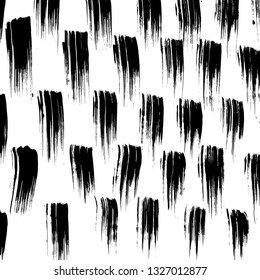 Brush grunge pattern. White and black vector.