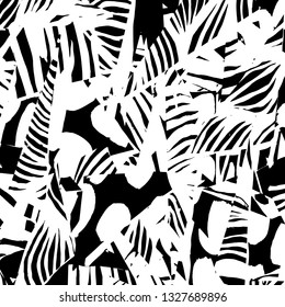 Brush grunge pattern. White and black vector.