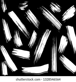 Brush grunge pattern. White and black vector.