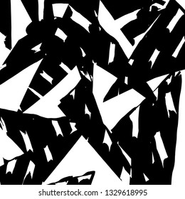 Brush grunge pattern. White and black vector.