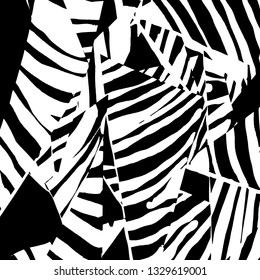 Brush grunge pattern. White and black vector.