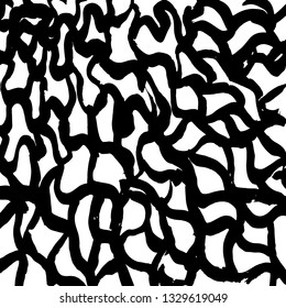 Brush grunge pattern. White and black vector.