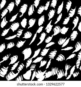 Brush grunge pattern. White and black vector.