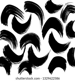 Brush grunge pattern. White and black vector.