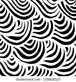 Brush grunge pattern. White and black vector.