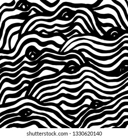 Brush grunge pattern. White and black vector.