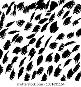 Brush grunge pattern. White and black vector.