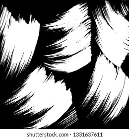 Brush grunge pattern. White and black vector.