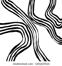 Brush grunge pattern. White and black vector.