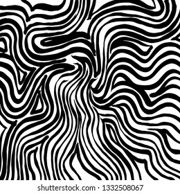 Brush grunge pattern. White and black vector.