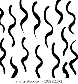 Brush grunge pattern. White and black vector.