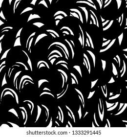 Brush grunge pattern. White and black vector.