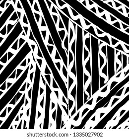 Brush grunge pattern. White and black vector.
