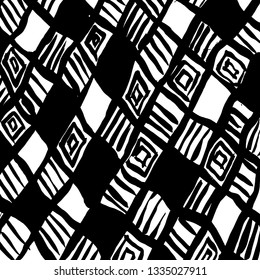 Brush grunge pattern. White and black vector.