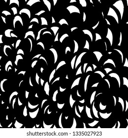 Brush grunge pattern. White and black vector.